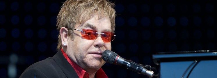 Elton John performing